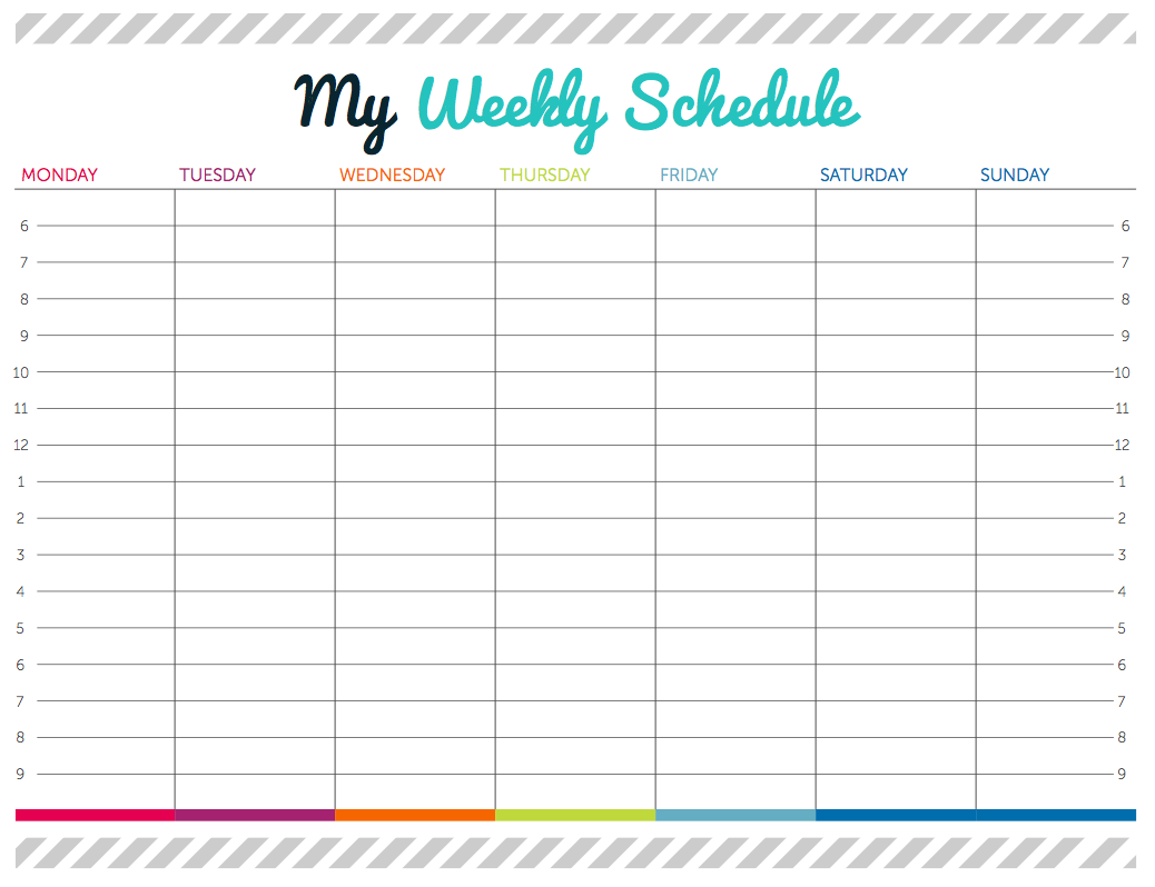 Weekly Schedule Time Management