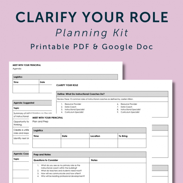 Simplified Coaching Planning Kit - Ms. Houser