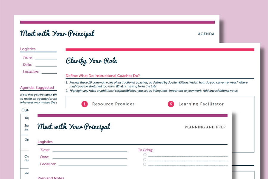 instructional coach how to get organized